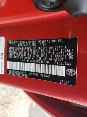 Photo 9 VIN: 4T1BK46K48U066506 - TOYOTA CAMRY LE 