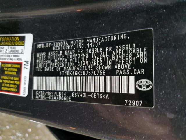 Photo 12 VIN: 4T1BK46K58U570756 - TOYOTA CAMRY LE 