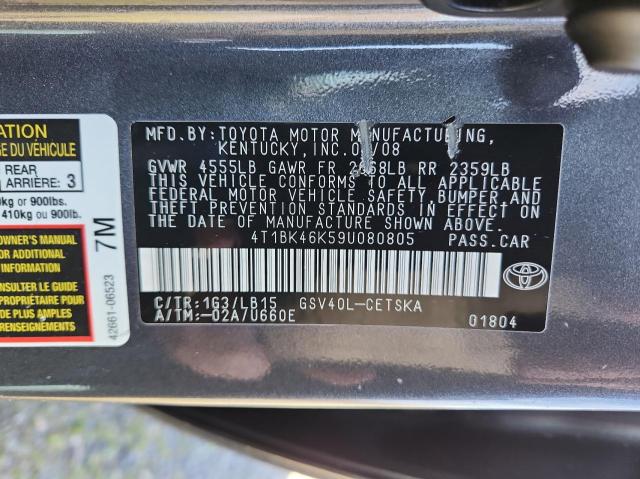 Photo 9 VIN: 4T1BK46K59U080805 - TOYOTA CAMRY 