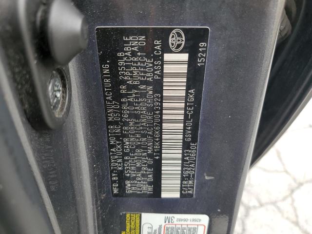 Photo 11 VIN: 4T1BK46K67U043923 - TOYOTA CAMRY LE 