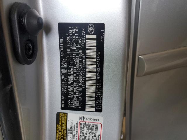 Photo 11 VIN: 4T1BK46K77U009487 - TOYOTA CAMRY LE 