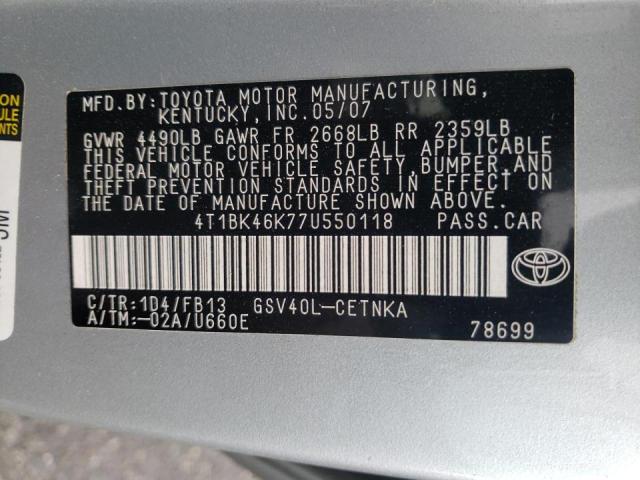 Photo 9 VIN: 4T1BK46K77U550118 - TOYOTA CAMRY LE 