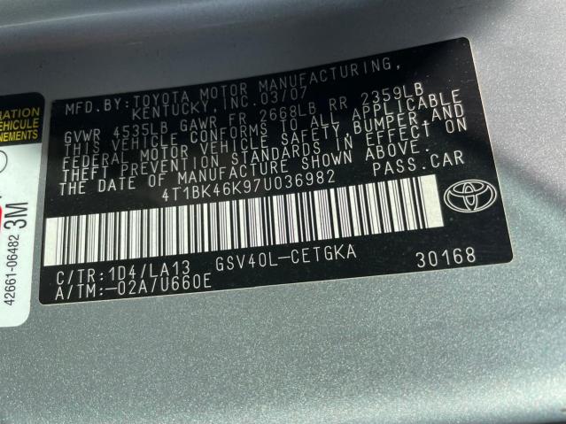 Photo 9 VIN: 4T1BK46K97U036982 - TOYOTA CAMRY LE 