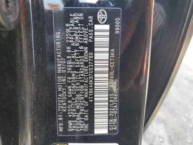 Photo 11 VIN: 4T1BK46K97U537760 - TOYOTA CAMRY LE 