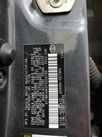 Photo 12 VIN: 4T1BK46KX7U028180 - TOYOTA CAMRY LE 