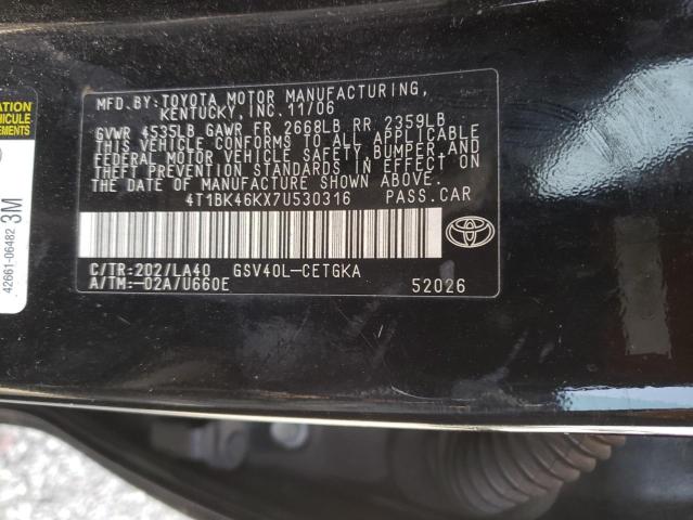 Photo 12 VIN: 4T1BK46KX7U530316 - TOYOTA CAMRY 