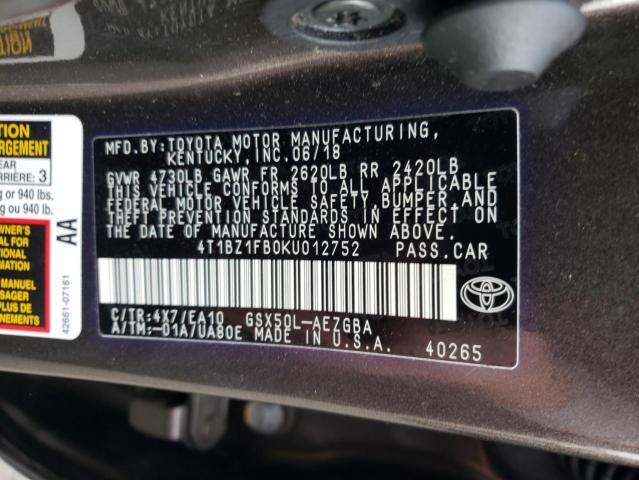 Photo 11 VIN: 4T1BZ1FB0KU012752 - TOYOTA AVALON 