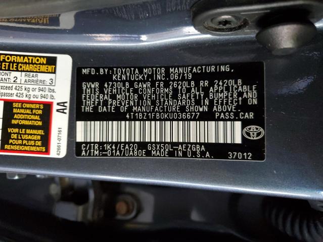 Photo 11 VIN: 4T1BZ1FB0KU036677 - TOYOTA AVALON XLE 