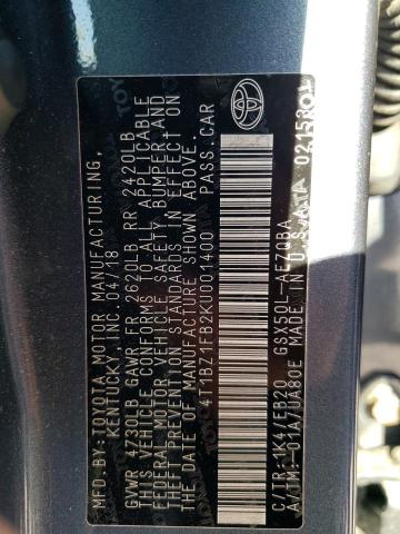 Photo 12 VIN: 4T1BZ1FB2KU001400 - TOYOTA AVALON 