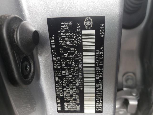 Photo 9 VIN: 4T1BZ1FB2KU024322 - TOYOTA AVALON XLE 