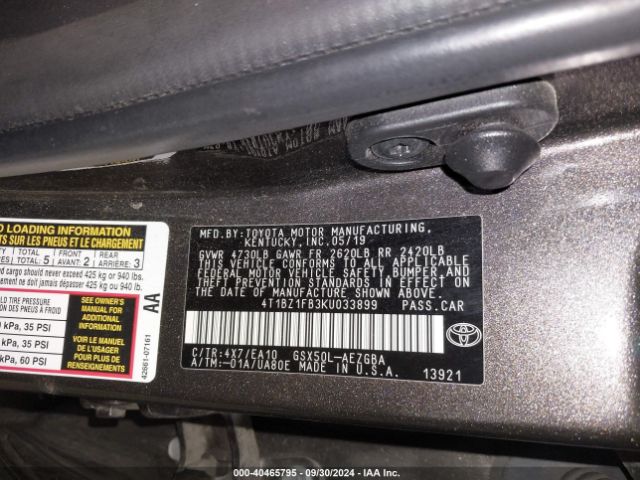 Photo 8 VIN: 4T1BZ1FB3KU033899 - TOYOTA AVALON 