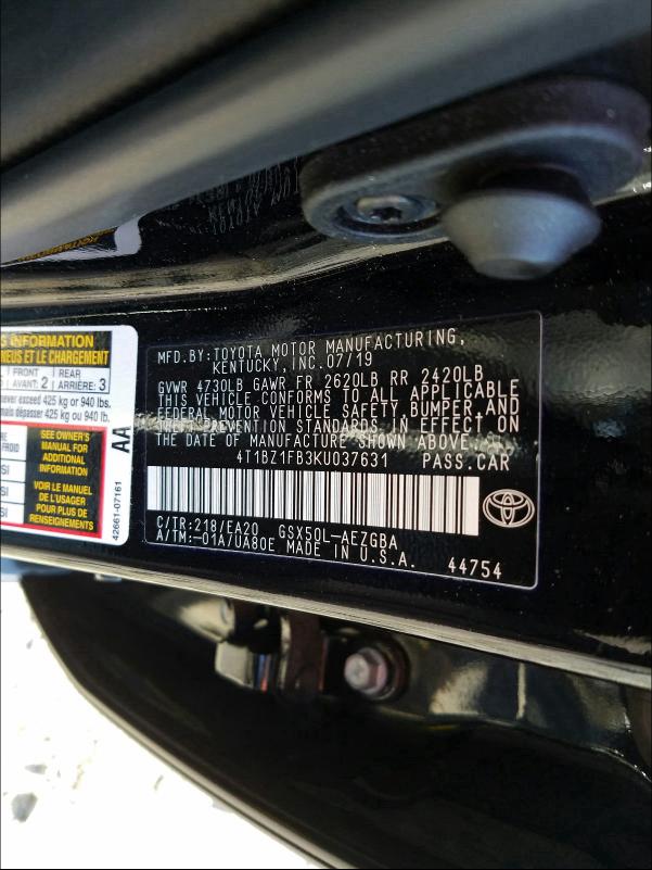 Photo 9 VIN: 4T1BZ1FB3KU037631 - TOYOTA AVALON XLE 