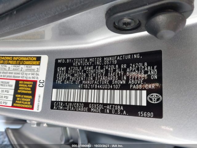 Photo 8 VIN: 4T1BZ1FB4KU034107 - TOYOTA AVALON 