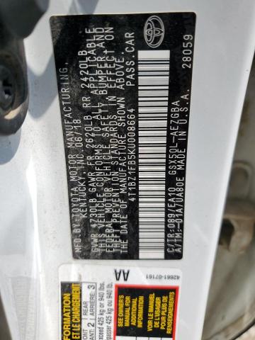 Photo 11 VIN: 4T1BZ1FB5KU008664 - TOYOTA AVALON XLE 