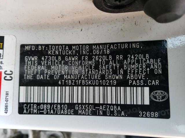 Photo 11 VIN: 4T1BZ1FB5KU010219 - TOYOTA AVALON XLE 