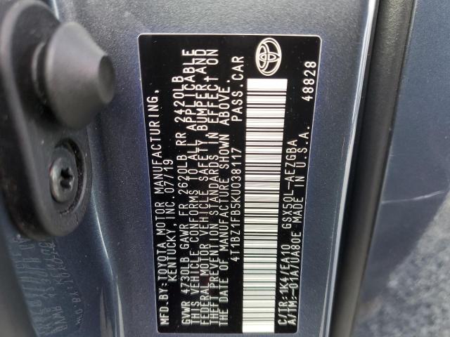 Photo 11 VIN: 4T1BZ1FB5KU038117 - TOYOTA AVALON XLE 