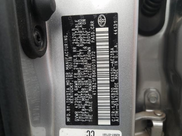 Photo 9 VIN: 4T1BZ1FB6KU019172 - TOYOTA AVALON XLE 