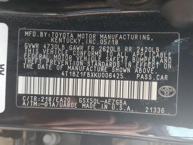 Photo 9 VIN: 4T1BZ1FBXKU006425 - TOYOTA AVALON XLE 