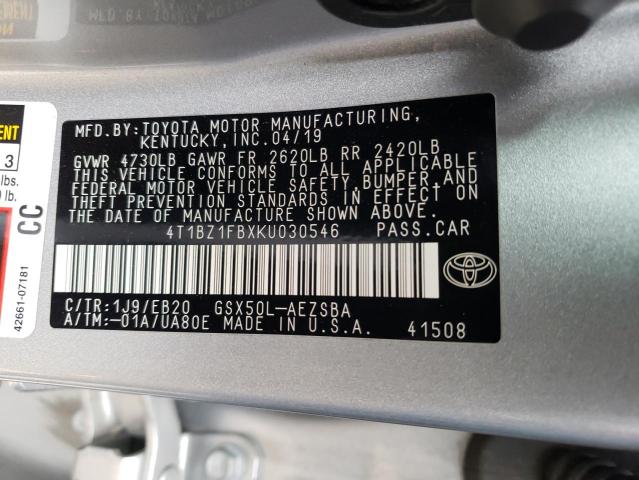 Photo 11 VIN: 4T1BZ1FBXKU030546 - TOYOTA AVALON 