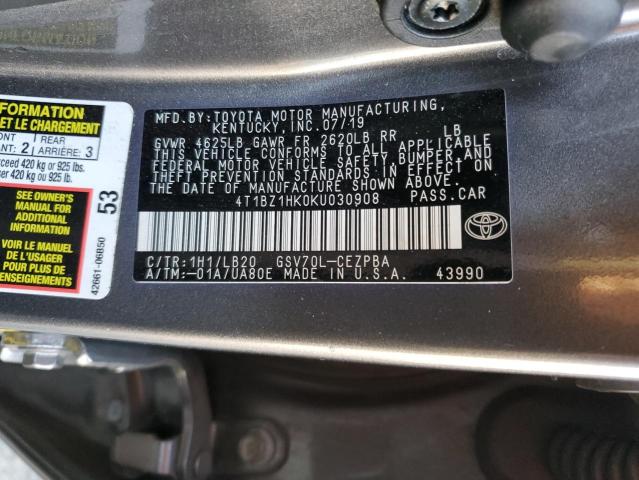 Photo 12 VIN: 4T1BZ1HK0KU030908 - TOYOTA CAMRY XSE 