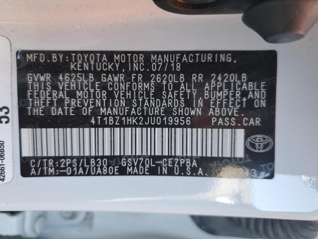 Photo 12 VIN: 4T1BZ1HK2JU019956 - TOYOTA CAMRY XSE 