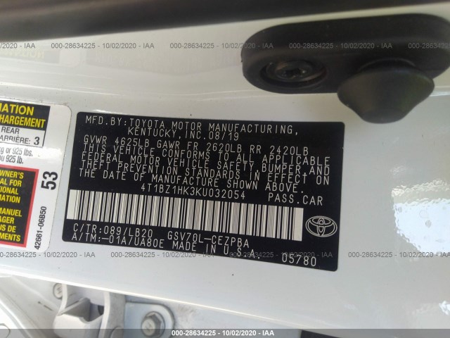 Photo 8 VIN: 4T1BZ1HK3KU032054 - TOYOTA CAMRY 