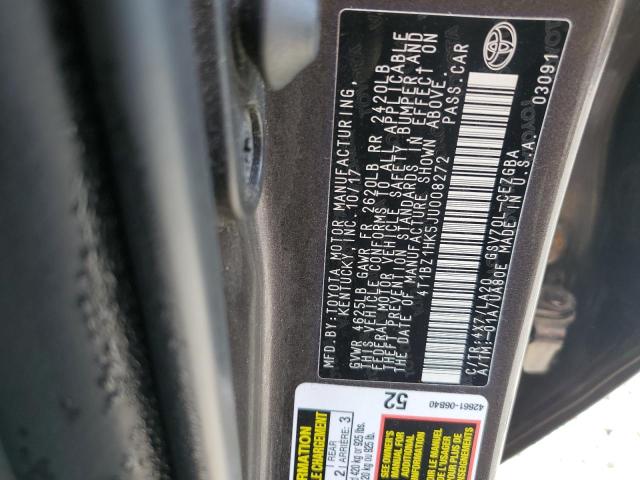 Photo 12 VIN: 4T1BZ1HK5JU008272 - TOYOTA CAMRY XSE 