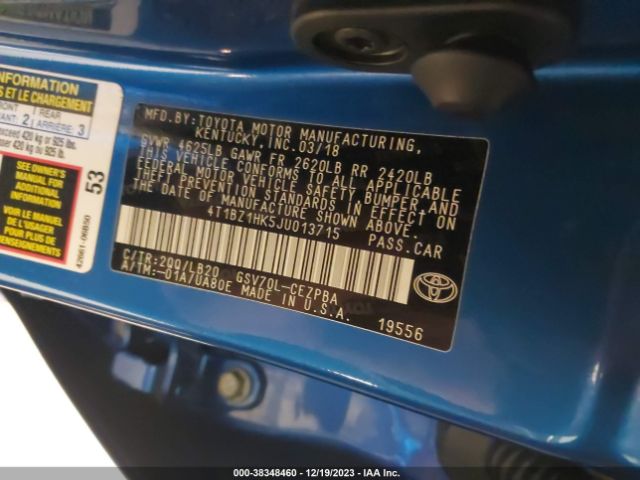 Photo 8 VIN: 4T1BZ1HK5JU013715 - TOYOTA CAMRY 