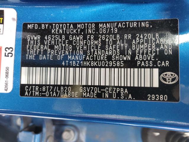 Photo 11 VIN: 4T1BZ1HK8KU029585 - TOYOTA CAMRY XSE 