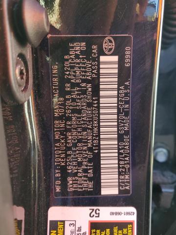 Photo 11 VIN: 4T1BZ1HK8KU507441 - TOYOTA CAMRY XSE 