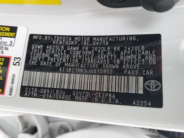 Photo 11 VIN: 4T1BZ1HK9JU015953 - TOYOTA CAMRY XSE 