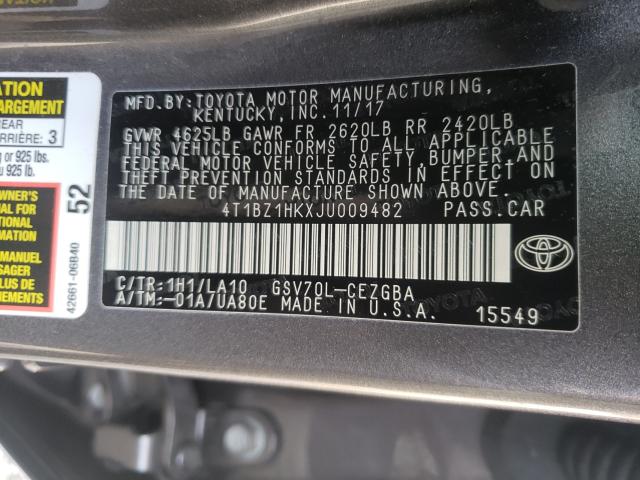 Photo 9 VIN: 4T1BZ1HKXJU009482 - TOYOTA CAMRY XSE 