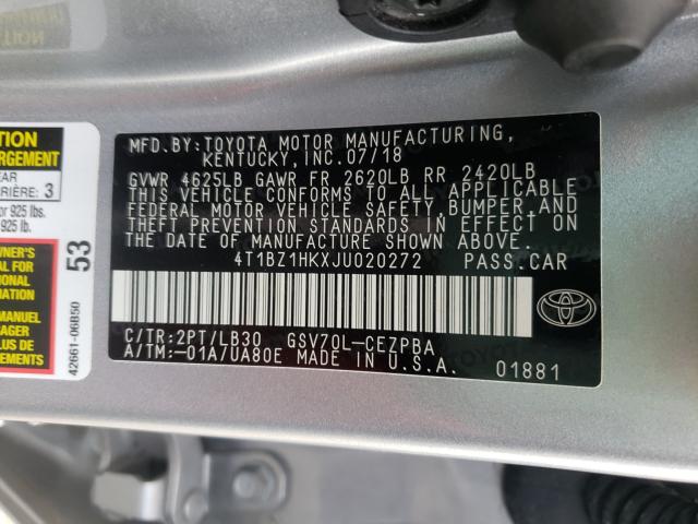 Photo 9 VIN: 4T1BZ1HKXJU020272 - TOYOTA CAMRY XSE 