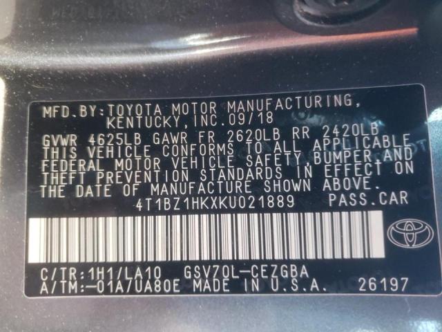 Photo 12 VIN: 4T1BZ1HKXKU021889 - TOYOTA CAMRY XSE 