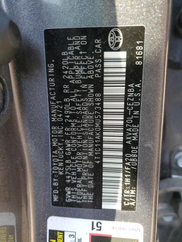 Photo 11 VIN: 4T1C11AK0MU573488 - TOYOTA CAMRY LE 