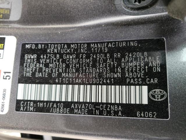 Photo 9 VIN: 4T1C11AK1LU902441 - TOYOTA CAMRY 