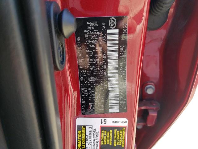 Photo 12 VIN: 4T1C11AK1MU450833 - TOYOTA CAMRY 