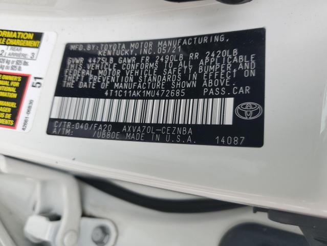 Photo 11 VIN: 4T1C11AK1MU472685 - TOYOTA CAMRY 