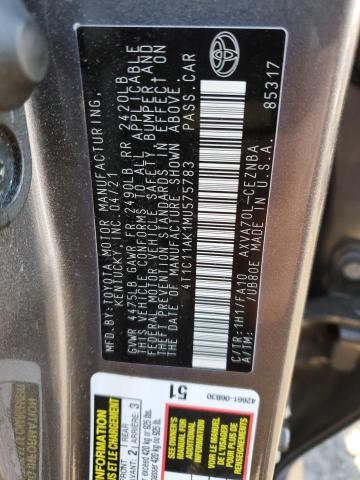 Photo 12 VIN: 4T1C11AK1MU575783 - TOYOTA CAMRY 