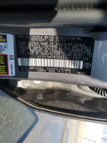 Photo 11 VIN: 4T1C11AK1RU203318 - TOYOTA CAMRY LE 