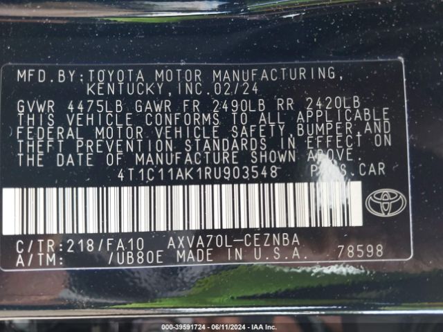 Photo 8 VIN: 4T1C11AK1RU903548 - TOYOTA CAMRY 