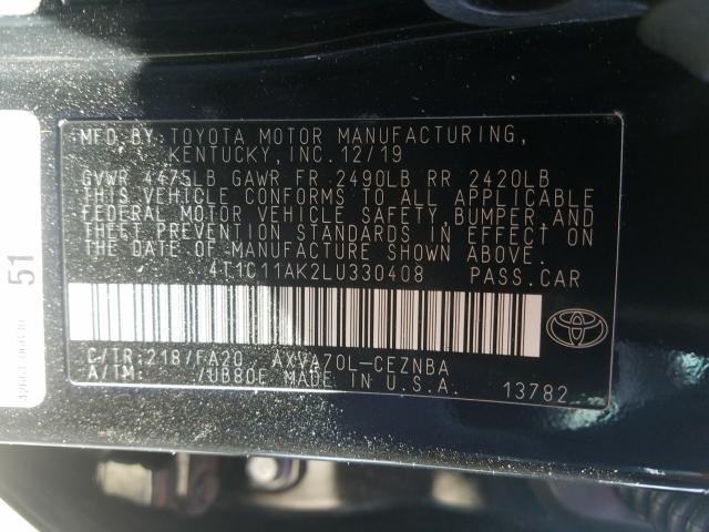 Photo 9 VIN: 4T1C11AK2LU330408 - TOYOTA CAMRY LE 