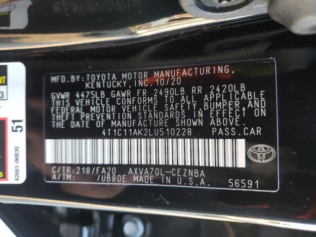 Photo 9 VIN: 4T1C11AK2LU510228 - TOYOTA CAMRY LE 