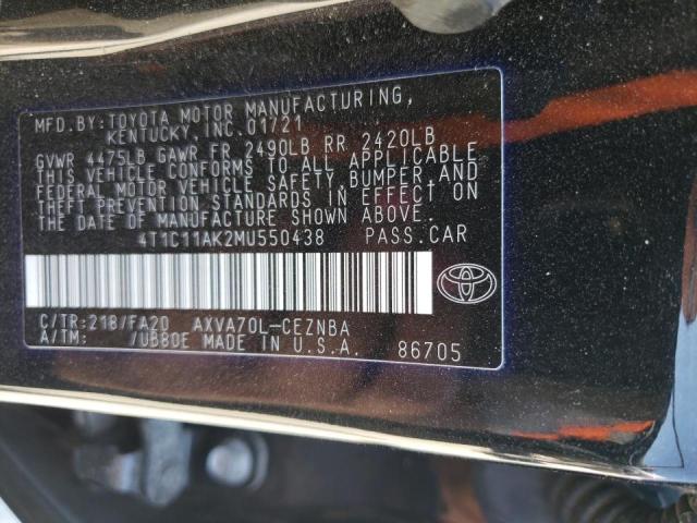 Photo 12 VIN: 4T1C11AK2MU550438 - TOYOTA CAMRY 