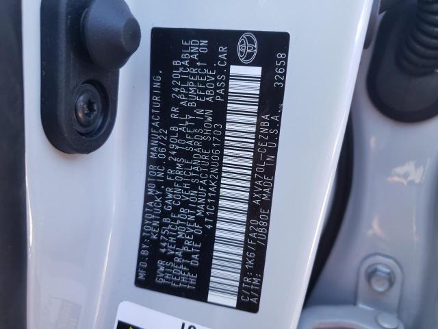 Photo 9 VIN: 4T1C11AK2NU061703 - TOYOTA CAMRY LE 