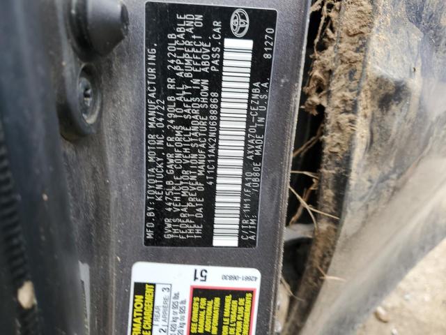 Photo 12 VIN: 4T1C11AK2NU688868 - TOYOTA CAMRY LE 