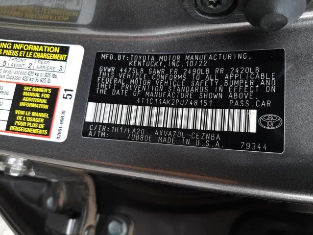 Photo 12 VIN: 4T1C11AK2PU748151 - TOYOTA CAMRY LE 