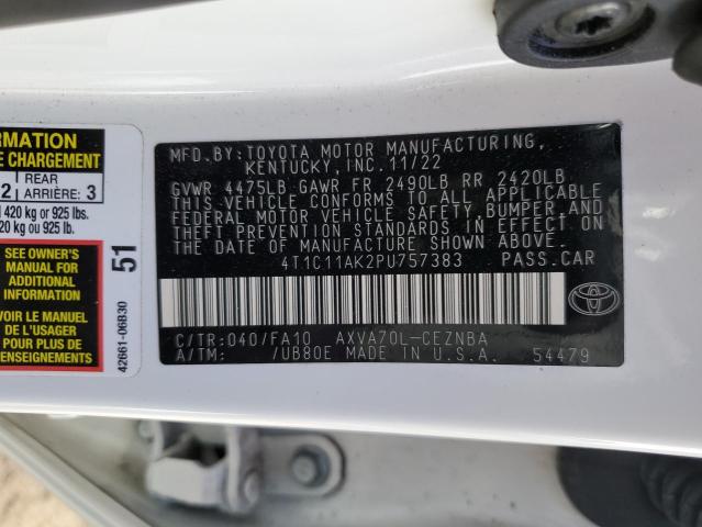 Photo 11 VIN: 4T1C11AK2PU757383 - TOYOTA CAMRY 