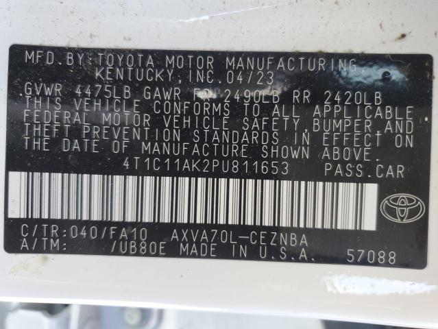 Photo 11 VIN: 4T1C11AK2PU811653 - TOYOTA CAMRY 