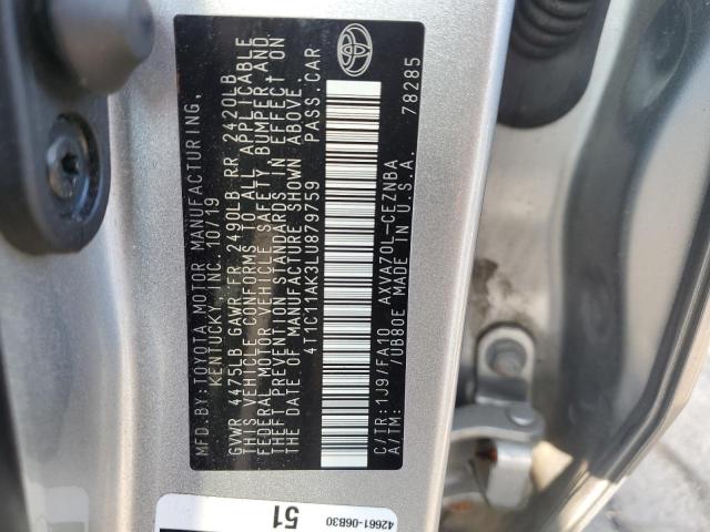 Photo 11 VIN: 4T1C11AK3LU879759 - TOYOTA CAMRY LE 